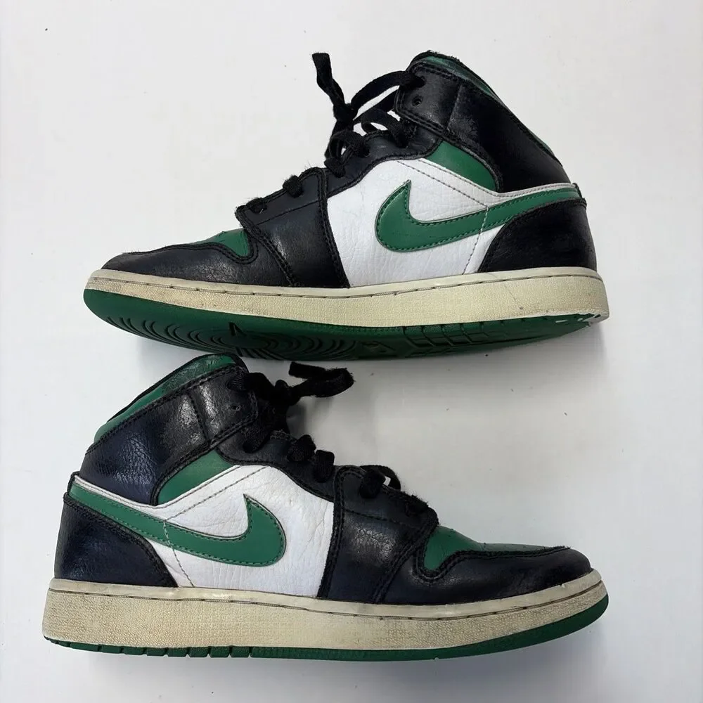 Size 5.5- Air Jordan 1 Mid Pine Green